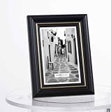 4X6 GOLD LINE ON BLACK PHOTO FRAME