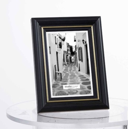 4X6 GOLD LINE ON BLACK PHOTO FRAME