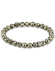 Chan Luu Semi Precious Stones with Diamond Bead Stretch Bracelet