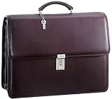 Jack Georges Platinum Triple Gusset Flap Briefcase Leather Business Cases