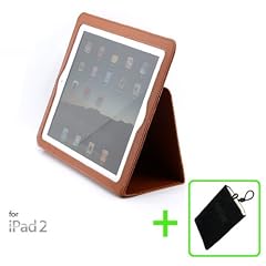 Koolertron Ledertasche iPad2 H�lle Tasche Geh�use Oberschale f�r Apple iPad 2, iPad3, The new iPad (+KOOLERTRON Baumwollflanell Tasche) GELB