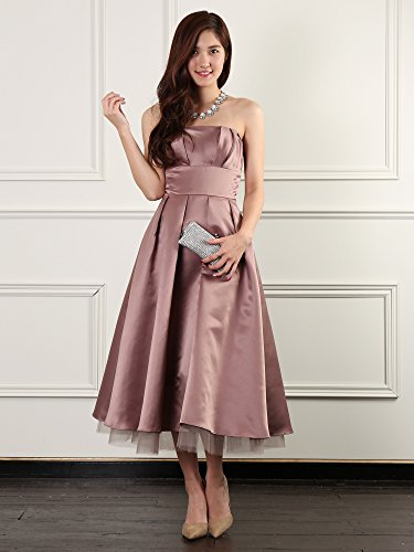 ワンピース・チュニック ミモレ丈オードリードレス 美しい Aラインを実現 クラシックスタイルのパーティードレス お呼ばれ 結婚式 披露宴 謝恩会 卒業式 演奏会 発表会 に最適 ポリエステル100％ 日本国内デザイン アールズガウン FD-250078