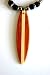 Awesome Wooden Surf Board Stained Wood Surfing Necklace