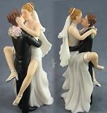Funny Sexy Kissing Bride and Groom Wedding Cake Topper