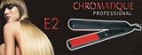 CHROMATIQUE Professional E2 Tourmaline Ceramic 1 inch Flat Iron BLACK (Model: CP-1826)