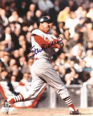 Stan Musial St. Louis Cardinals -Action- 8x10 Autographed Photograph