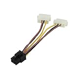 6 ピン PCI-E エクスプレス ビデオ カードに Caxico 2 パック 2 つの 4 ピン分割電源アダプター変換ケーブル