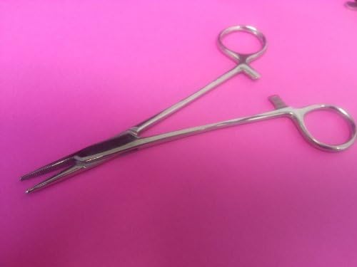 KJ BRAND STAINLESS STEEL BAUMGARTNER NEEDLE HOLDER 8" SERRATED JAWS SURGICAL VETERINARY DENTAL INSTRUMENTS