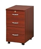ABC Home Office File Cabinet with Casters in Espresso Finish