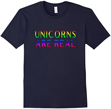 Men's Unicorns are real t-shirt Large Navy