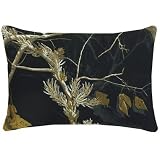 Camo Oblong Pillow in Black