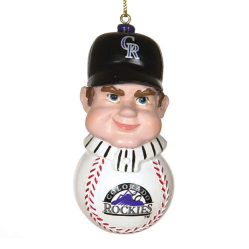8 MLB Colorado Rockies Caucasian Slugger Christmas Ornaments