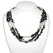 HinsonGayle Triple Strand Cultured Pearl and Hemalyke Torsade Necklace (Sterling Silver)