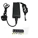 Ex-Pro 70w Universal Laptop Notebook power supply AC adapter with selectable input voltage for worldwide use. 70w -240v AC 50/60hz output voltage (15v , 16v, 17v, 18v, 19v, 20v - 3.5amp regulated), (22v / 24v - 2.9amp regulated) (DC Selectable) - 70w . Covers a wide range of laptops coming with 6 detachable common adapters for Compaq, Toshiba, Dell, HP, IBM, Gateway, Sharp & Acer Laptops - check your voltage type.