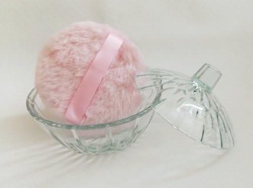 PINK Powder Puff and 5" Diameter Powder Dish