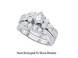 Awesome 2.00 Ctw. Genuine Diamond Ladies Bridal Set 14k. Gold