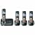 Panasonic Dect 6.0 Black Metallic Cordless Phone with Answering Machine (KX-TG6444T)