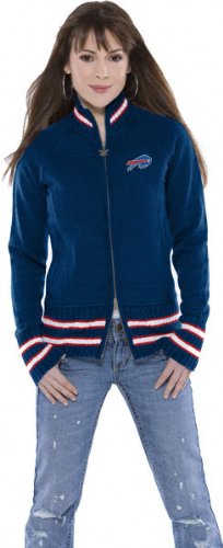Buffalo Bills Full Zip Draft Day Sweater Jacket - Touch by Alyssa Milano