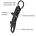 Sportsun Paracord Survival Keychain, 550lbs Strength Test Ultralight for Backpacking & Camping, Color Black