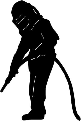 sand blaster1 Vinyl Decal Sticker Wall Art 8.75 X 13.04 YELLOW