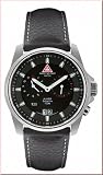 SMW Swiss Military Commander Dual Alarm Steel Leather Strap T25.75.35.91