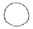 Anklet - A64 - Stretch - 4mm Swarovski (tm) Crystal and Heishi Beads ~ Hematite