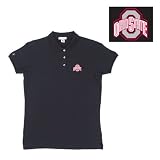 Ohio State Buckeyes NCAA Classic Pique Polo Shirt for Women (Black)