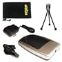 HQRP Travel Kit for Canon DC 330 / DC 320 / DC 310 DVD Camcorder Digital Camera - Fast Battery Charger Replacement plus HQRP Black Mini Tripod & HQRP Carrying Bag