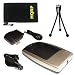 HQRP Travel Kit for Canon PowerShot G9 and G7 Digital Camera - Fast Battery Charger Replacement plus HQRP Black Mini Tripod & HQRP Carrying Bag