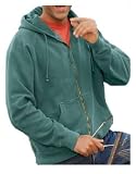 Zip Front Cotton Sweatshirt with Hood Garment Dyed Cotton Fleece