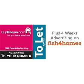 3up2down - To Let Sign + 4 Weeks Advertising on fish4homes for FREE