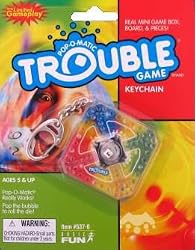 Trouble Board Game Key Chain by Basic Fun