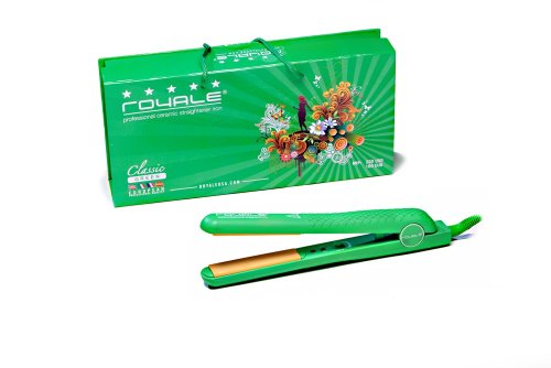 Royale Classic Nano Ceramic Green Flat Iron / Hair Straightener + Royale Shampoo