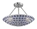 Elk 1322/3BLM 3-Light Semi-Flush In Blue