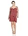 Angie Juniors' Plus-Size Red Printed Bell-Sleeve Dress