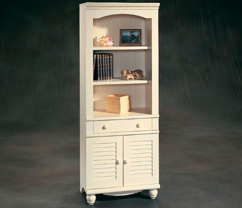 Harbor View Antique Cream Bookcase with Doors Antique Cream Harbor View Antique Cream Bookcase with Doors Antique Cream