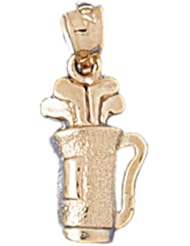 Dazzlers Solid 14k Gold Golf Club Bag Charm Pendant Available in three colors from jewelsberry (weights: 1.3 grams only)