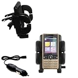 Sony Ericsson G700 Auto Vent Holder with Car Charger - Uses Gomadic TipExchange