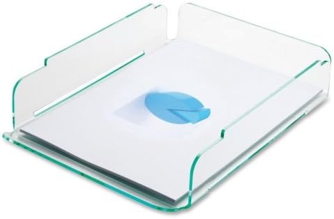 Wholesale CASE of 10 - Lorell Single Stacking Letter Tray-Single Stacking Letter Tray, Clear/Green