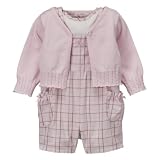 Newborn Girls' Lullaby Club  2-pc. Shortalls Set - Honey Pink