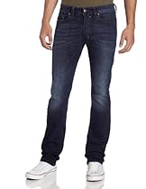 Hot Sale Diesel Men's Safado Regular Slim Straight Leg Jean 0814W, Denim, 29x34