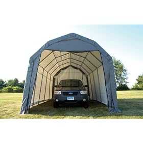 ShelterLogic 12Ft.W Homestead Barn Style Garage - 24ft.L x 12ft.W x 11ft.H, Model# 90153 by Instant Garages