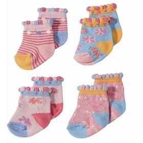 Zapf Creation Baby Born Socks - 2 pairs Pink & Light Pink (801611)