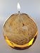 Oil Lamp, Glass Oil Candle -- GPX161231 --Brown, White and Yellow mouth blown, hand crafted art glass oil candle --the perfect gift.