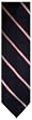 Men's Tommy Hilfiger Necktie Neck Tie Silk Navy, Red & Silver