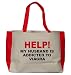 HELP! MY HUSBAND IS ADDICTED TO VIAGRA Large TOTEBAG TURQUOISE