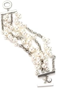 Anne Klein Honoria Pearl Toggle Bracelet | Am
