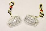 Flush Mount LED Turn Signals - Clear - Suzuki - 01-05 GSXR 600, 00-05 GSXR 750, 01-04 GSXR 1000, 04-09 DL650 & 1000, 00-07 Bandit 600, 00-09 Bandit 1200 & 1250, SV650 03-09, SV1000