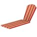Polywood Outdoor Furniture South Beach Chaise Lounge, Full Cushion, Bravada Salsa Stripe Sunbrella