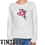 NCAA St. John's Red Storm Ladies White Distressed Logo Vintage Long Sleeve Classic Fit Tee